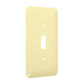 Toggle Princess Wall Plates, Number of Gangs: 1 Metal, Textured Finish, Ivory