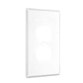 Duplex Jumbo Wall Plates, Number of Gangs: 1 Metal, Smooth Finish, White