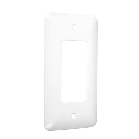 Decorator Princess Wall Plates, Number of Gangs: 1 Metal, Smooth Finish, White