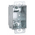 Electrical Box, 10.3 cu in, Switch Box Type, 1 Gang, Steel, Rectangular Shape