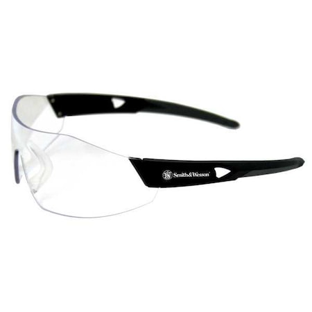 44 Magnum, Safety Glasses, Anti-Fog & Anti-Scratch, Clear Lens, Black Frame, Frameless