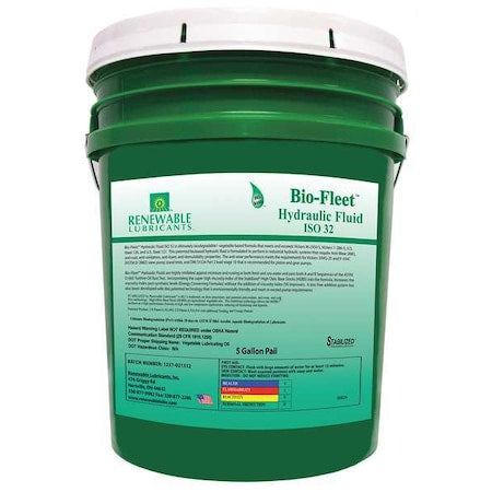 5 gal Pail, Hydraulic Oil, 32 ISO Viscosity, Not Specified SAE