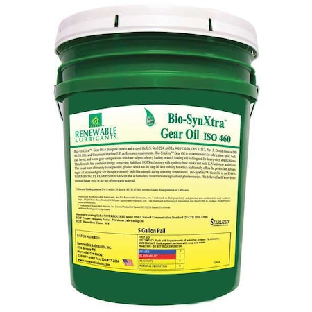 Gear Oil, 5 gal, Pail, Yellow