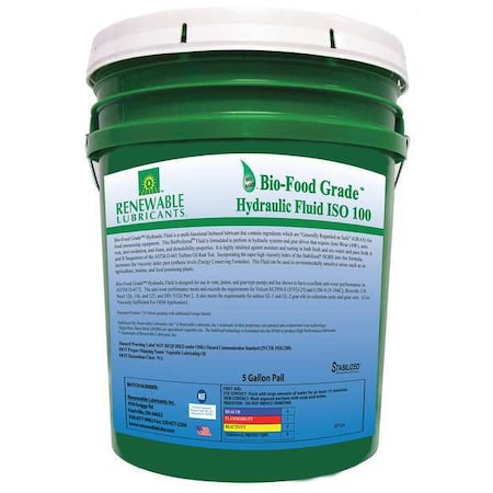 5 gal Pail, Hydraulic Oil, 22 ISO Viscosity, Not Specified SAE
