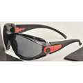 RX Reader Safety Glasses, Black Wraparound Frame, 3.0 Diopter, Gray Lens, Universal
