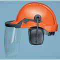 Hard Hat, ProGuard(TM), Polypropylene, 6 Point Ratchet, Type 1, Class E, Orange (Cap)/Black (Muff)