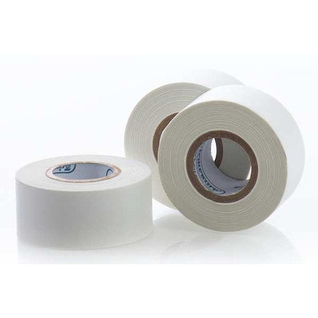 Masking Tape, 1 in W x 15 yd L, 6.3 mil Thick, White, Rubber Adhesive, 3 PK