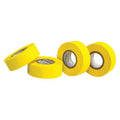 Masking Tape, 3/4 in W x 15 yd L, 6.3 mil Thick, Yellow, Rubber Adhesive, 4 PK