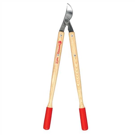 Lopper, Bypass Blade, 1-1/2 in Cut Cap, Forged Steel 3-1/2 in L Blade, Hardwood Handle, Rubber Grip