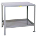 Multi-Shelf Machine Table, Steel, 24" W, 32-1/2" Height, 2000 lb., Straight