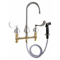 Kitchen Sink Faucet, Manual, 8"" Mount, Commercial