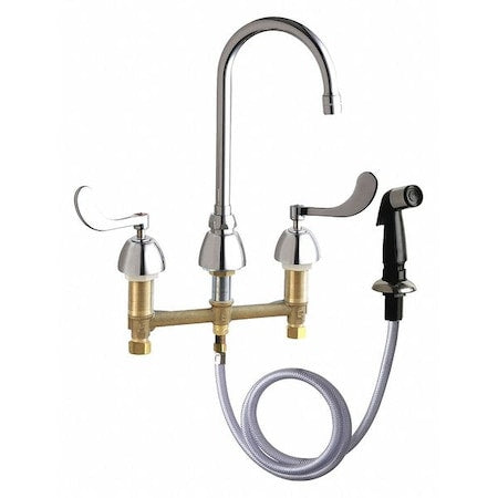 Kitchen Sink Faucet, Manual, 8"" Mount, Commercial