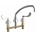 Manual Concealed Hot And Cold Water Sink Faucet, 8" Mount, Chrome plated