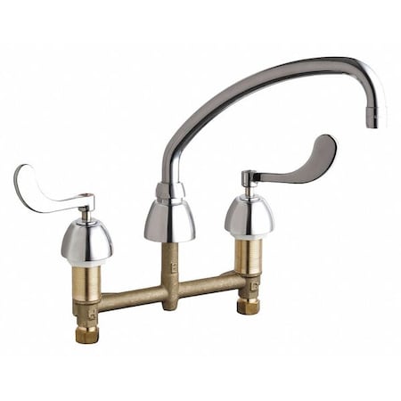 Manual Concealed Hot And Cold Water Sink Faucet, 8" Mount, Chrome plated