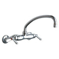 Manual Hot And Cold Water Sink Faucet, 3" - 8-3/8" Mount, Chrome plated