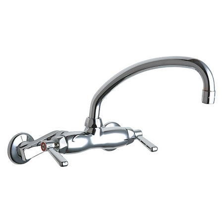 Manual Hot And Cold Water Sink Faucet, 3" - 8-3/8" Mount, Chrome plated