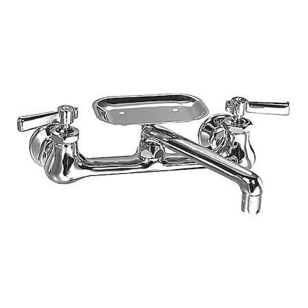 Manual Sink Faucet, 7-1/4" - 8-3/4" Mount, Chrome plated