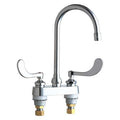 Manual Hot And Cold Water Sink Faucet, 4" Mount, Chrome plated