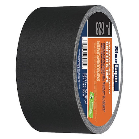 Gaffer'sTape, Blk, 54-5/8ydL, 2-7/8inW, PK16