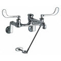 Manual Hot And Cold Water Sink Faucet, 3" - 13" Mount, Chrome plated