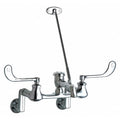 Manual Hot And Cold Water Sink Faucet, 3" - 13" Mount, Chrome plated
