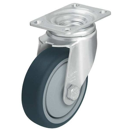 Swivel Plate Caster, Polyurethane, 4 in, 400 lb, C
