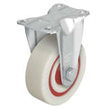 Rgd Plate Caster, Nylon, 4 in., 400 lb., Wht