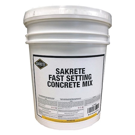 Concrete Mix, Pail, Gray, Fast Setting