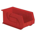 Hang & Stack Storage Bin, Plastic, Red, 7 in H, 8 1/4 in W, 14 3/4 in L