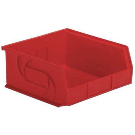 Hang & Stack Storage Bin, Plastic, Red, 5 in H, 11 in W, 10 7/8 in L