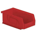 Hang & Stack Storage Bin, Plastic, Red, 3 in H, 4 1/8 in W, 7 3/8 in L