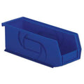 Hang & Stack Storage Bin, Plastic, Blue, 4 in H, 4 1/8 in W, 10 7/8 in L