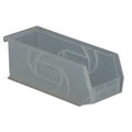 Hang & Stack Storage Bin, Plastic, Clear, 4 in H, 4 1/8 in W, 10 7/8 in L