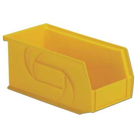 Hang & Stack Storage Bin, Plastic, Yellow, 5 in H, 5 1/2 in W, 10 7/8 in L