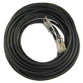SJTW Outdoor Extension Cord, 14 AWG 1 Outlet, 5-15R, Black, PVC, 5-15P, 50 ft