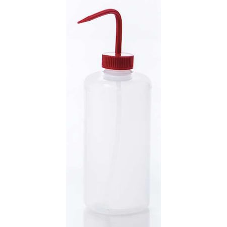 Wash Bottle, Std Spout, 32 oz., Red, PK4