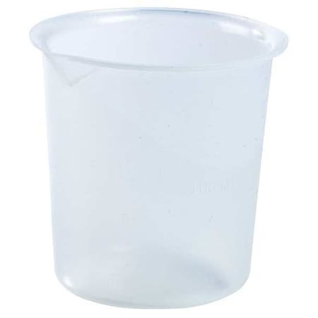 Beaker, Polypropylene, Low Form, 100 mL / 0.33 fl oz Capacity, Not Rated Not Applicable, 12 PK