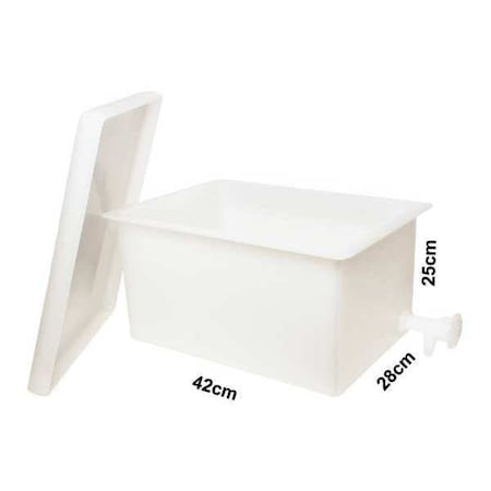 Tank, Rectangular, w/Lid and Faucet