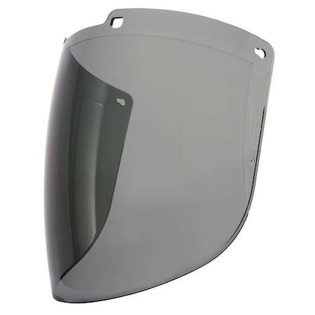 Face Shield Visor, Gray Visor, 9" Height, Uncoated Lens, Gray
