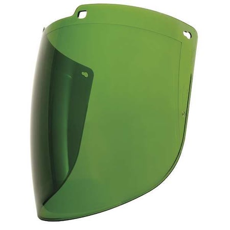 Face Shield Visor, Green Visor, 9" Height, Green