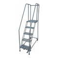 70 in H Steel Rolling Ladder, 4 Steps, 450 lb Load Capacity