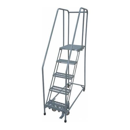 70 in H Steel Rolling Ladder, 4 Steps, 450 lb Load Capacity