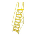 120 in H Steel Rolling Ladder, 9 Steps, 450 lb Load Capacity