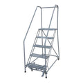 80 in H Steel Rolling Ladder, 5 Steps, 450 lb Load Capacity