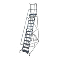172 in H Steel Rolling Ladder, 13 Steps, 450 lb Load Capacity