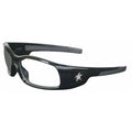 Swagger (SR1), Safety Glasses, Anti-Scratch, Clear Lens, Black/Gray Frame, Full-Frame