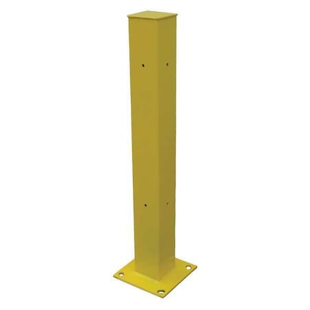Tubular Mounting Post, 10 In x 42 In, Ylw