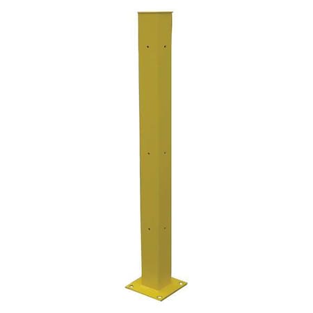 Tubular Mounting Post, 10 In x 60 In, Ylw