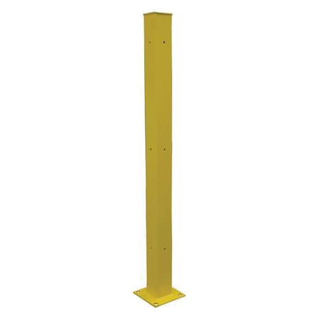 Tubular Mounting Post, 10 In x 72 In, Ylw