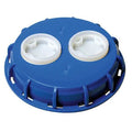 Cap, Polypropylene, Blue, 6 In. W